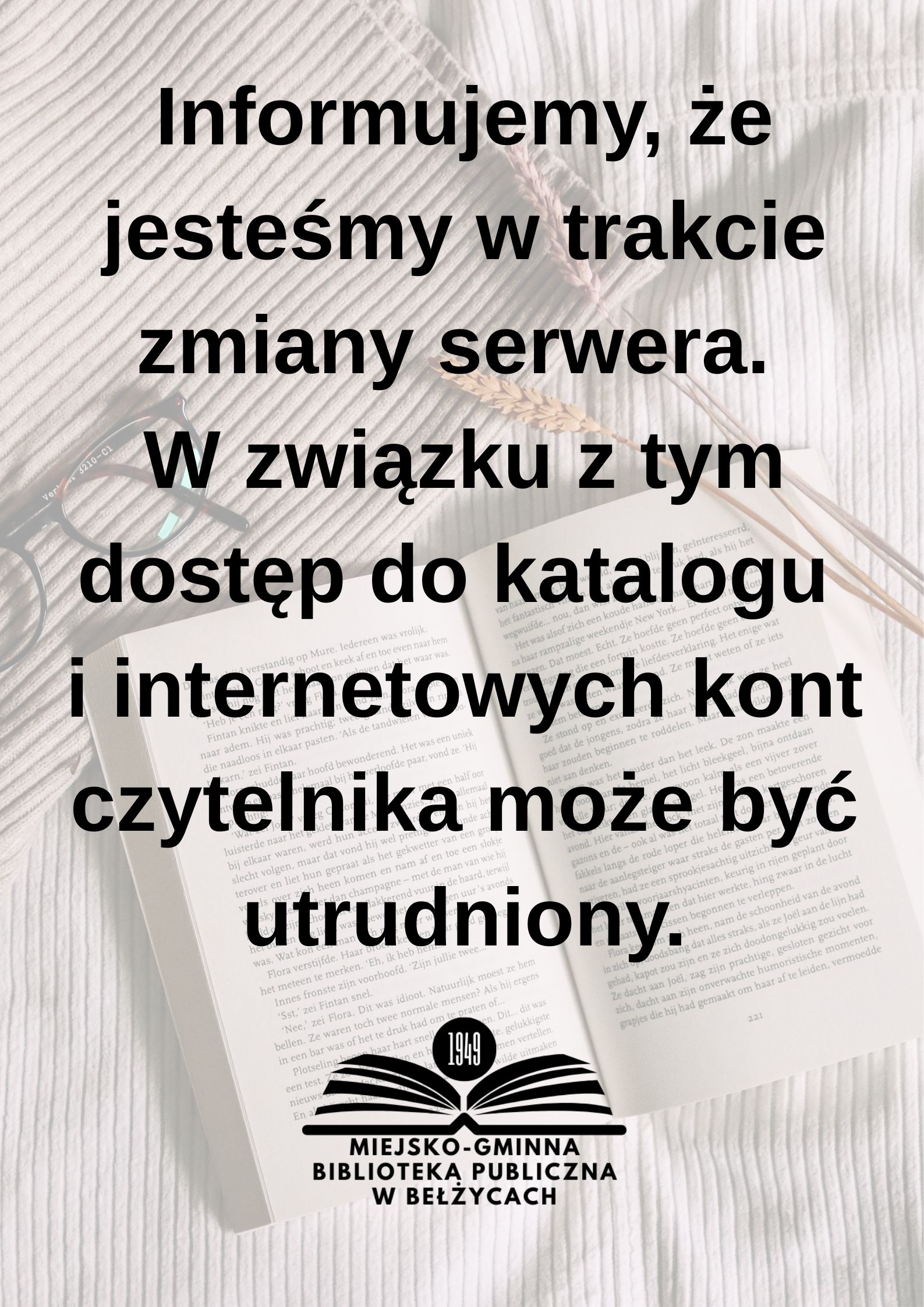 Informujemy że jesteśmy w trakcie zmiany serwera