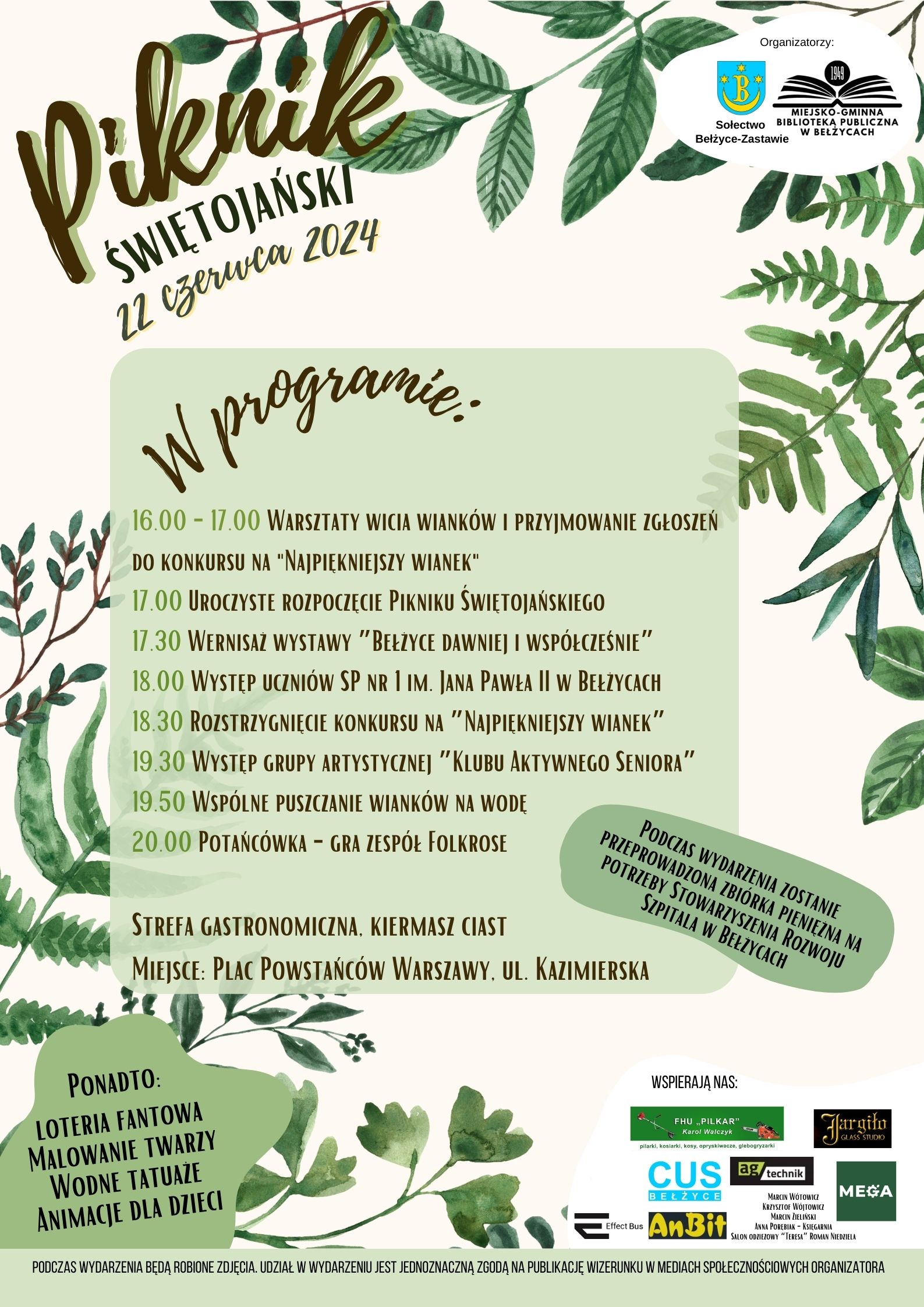 Plakaty piknik świętojański i konkurs na wianek